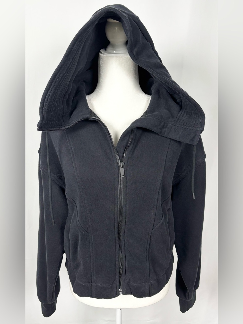 Spanx Cotton Fleece Lined Boost Up Hoodie in Very Black - Picture 4 of 9